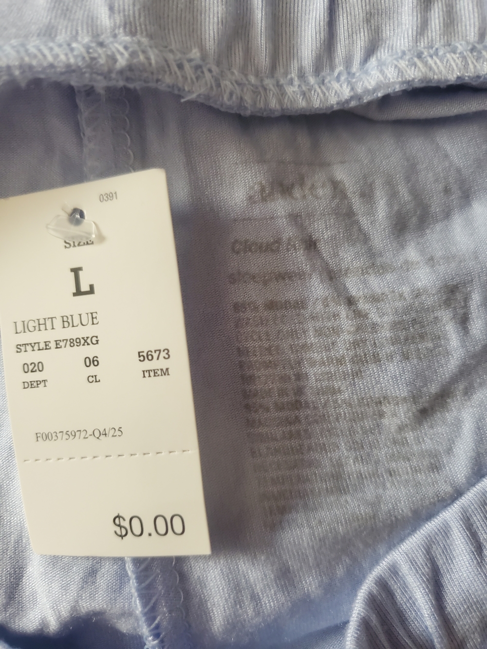 Auden Long-Sleeve Button Pajama Set - Light Blue - Picture 3 of 3